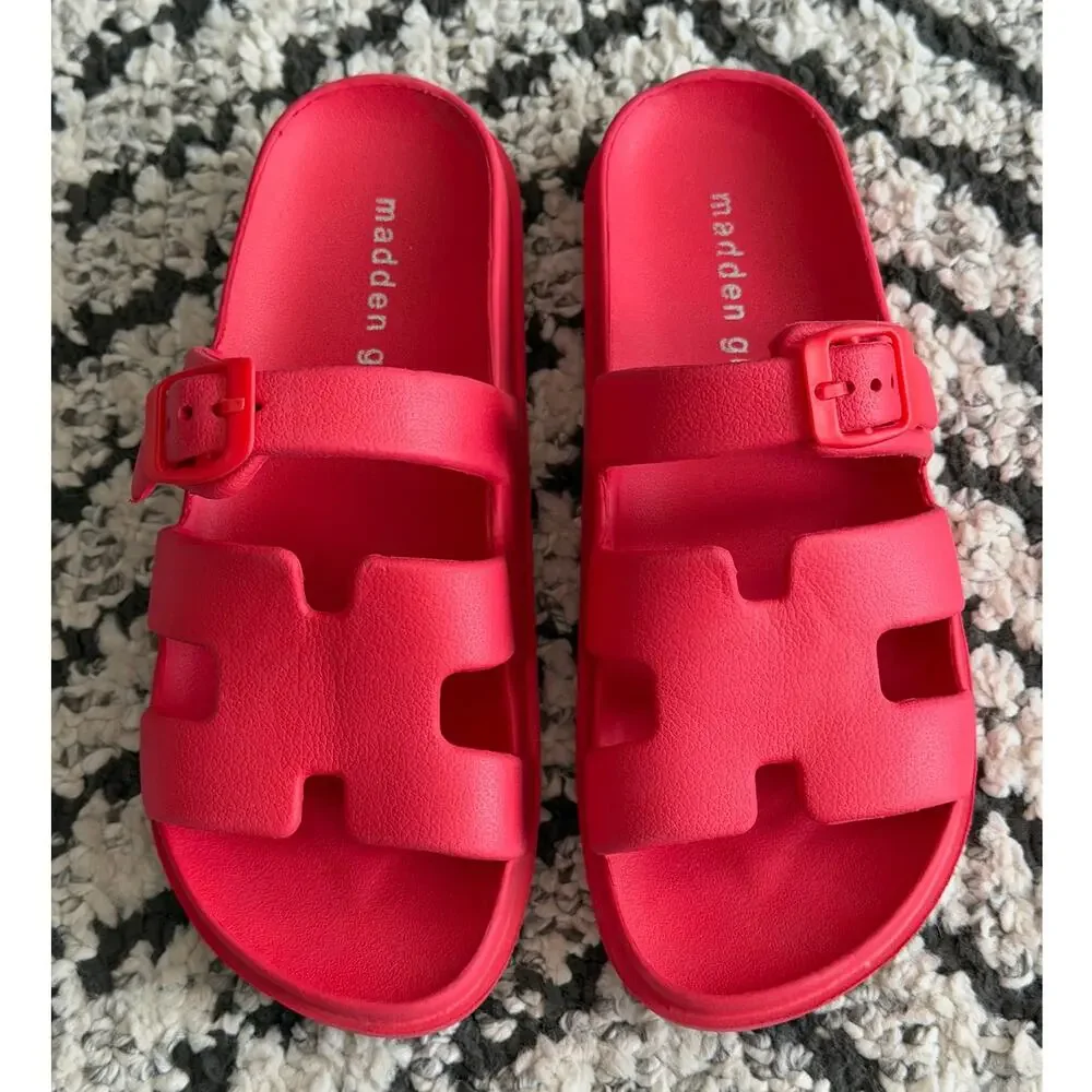 MADDEN GIRL Darling Sandal H-Strap Red Size 6